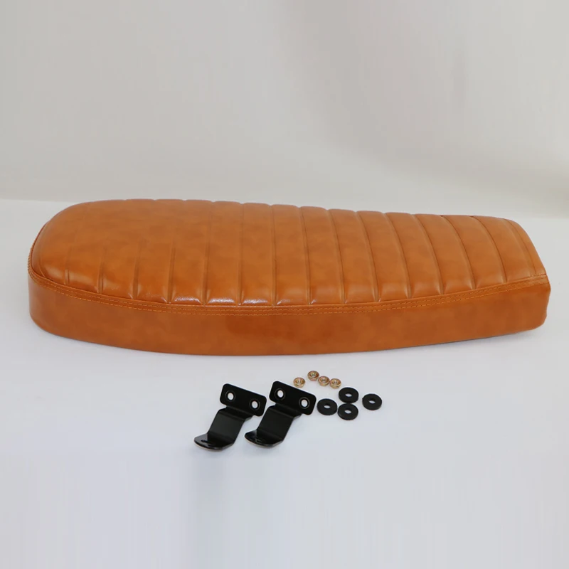 

63CM Brown Motorcycle Seat Vintage Cafe Racer Flat Seat Refit Motorcycle Brat Seat Universal SIMA MOTOCYCLE CUSHION