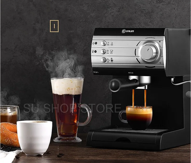20 Bars Espresso Pump 1.5Liter Water Tank Coffee Machine Home Office Coffee Machine Espresso Semi-automatic Commercial Office