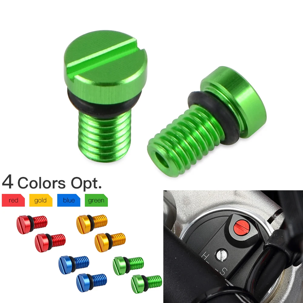 

Motorcycle M5*0.8 Front Fork Air Valve Cap Screws For Kawasaki KX KXF KLX 80 85 100 125 250 450 250F 450F 450R KX250F KX450F