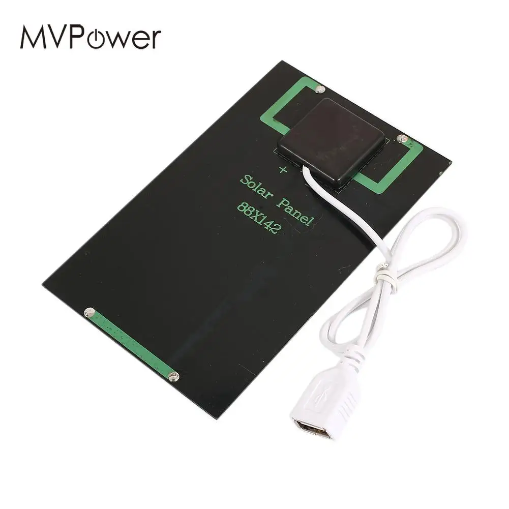 USB солнечная панель 5V 5W Мобильный телефон Солнечное зарядное устройство Панель