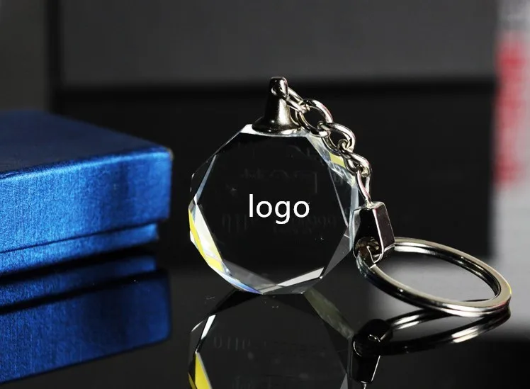 Sale Customized Fashion Laser Engraving LOGO Crystal Keychains Octagonal Shaped LED Key Chain Key Ring for Wedding Xmas Birthday Gift 6 Sale Customized Fashion Laser Engraving LOGO Crystal Keychains Octagonal Shaped LED Key Chain Key Ring for Wedding Xmas Birthday Gift 6