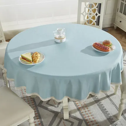  Round tablecloth cotton and linen household thickening European pastoral round table cloth coffee t
