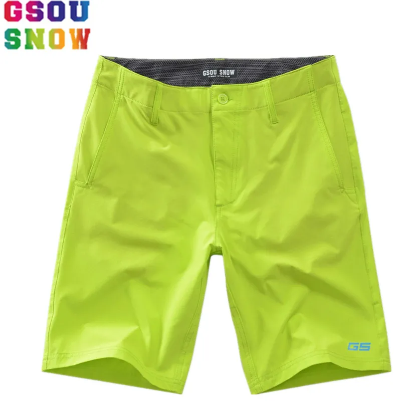 Gsou Снежный бренд мужские пляжные шорты бордшорты быстросохнущие сёрфинга купальный костюм мужские s фитнес бегун тренировочные штаны