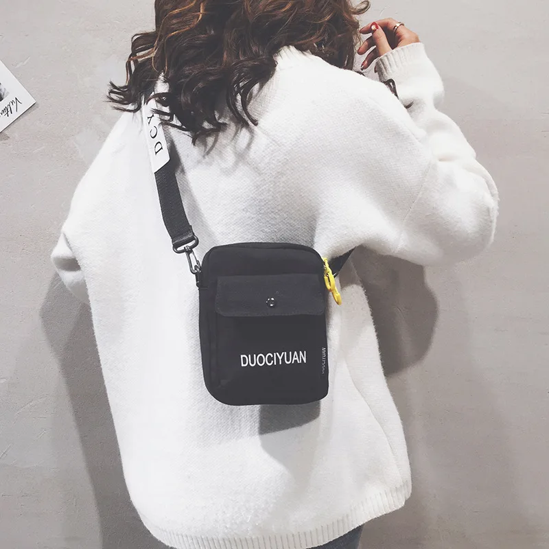 2018 Women Shoulder Bags Solid Zipper Bags Men Small Black Canvas Crossbody Bags Female 2018 Women Shoulder Bags Solid Zipper Bags Men Small Black Canvas Crossbody Bags Female