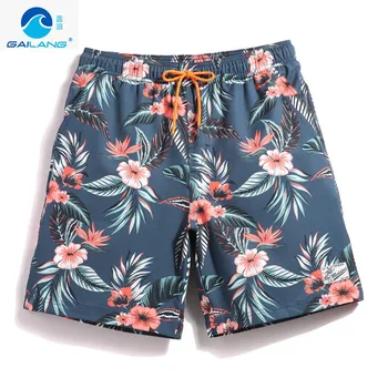 

Couple's swimming trunks board shorts quick dry surfing hawaiian bermudas joggers swimwear printed liner briefs mesh