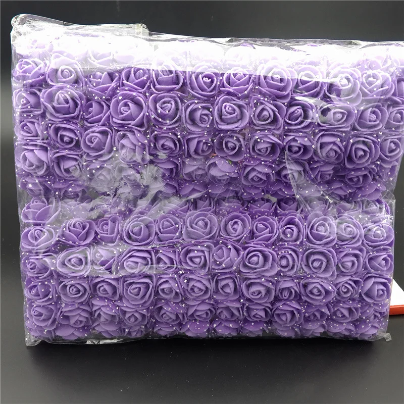 

144 Pcs/ Pack Mini Foam Artificial Rose Flower Bouquet Wedding Decor Craft Supplies KM88