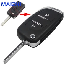 Maizhi 2 Пуговицы модифицированной флип складной Оболочки для Citroen C2 C3 C4 c5 c6 для Peugeot 207 307 308 407 807 ce536 укладки