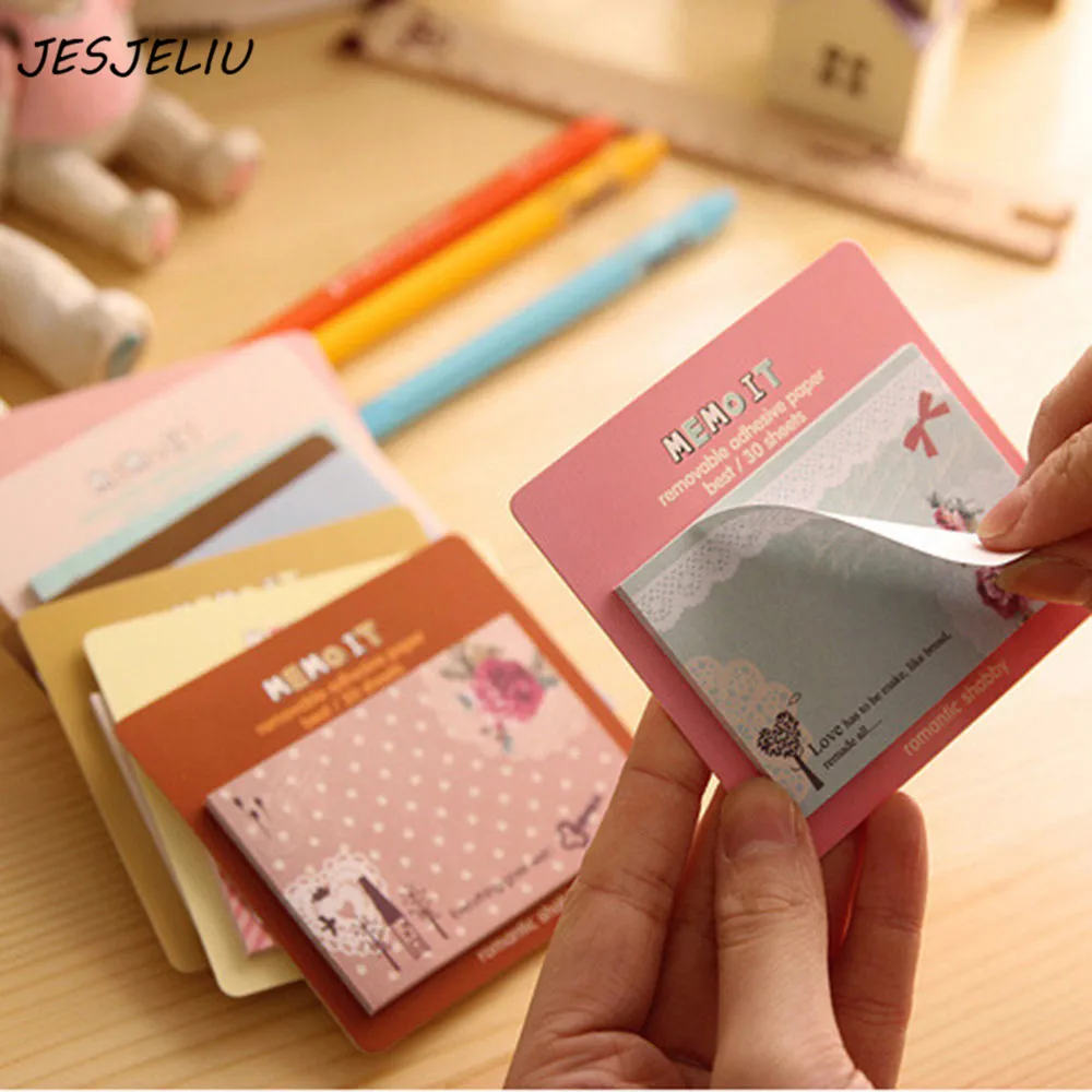 

2pcs Cute Retro Occident City Building Memo Pad Sticky Note Page Marker Planner