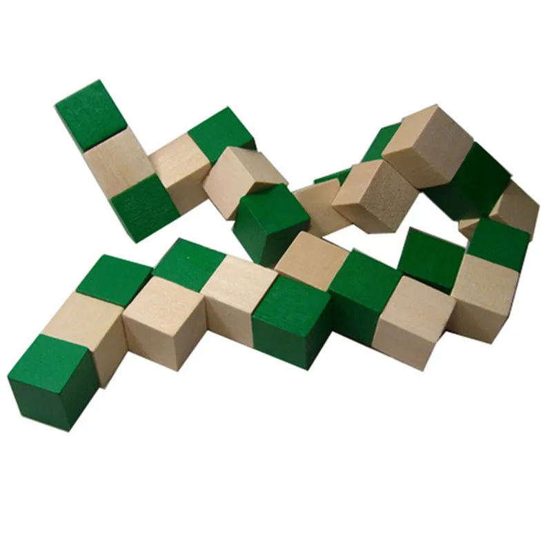 Забавные детские игрушки 27 разделы деревянный куб рулетка с плетением в форме змеи головоломки Лидер продаж вызов развивающие игры