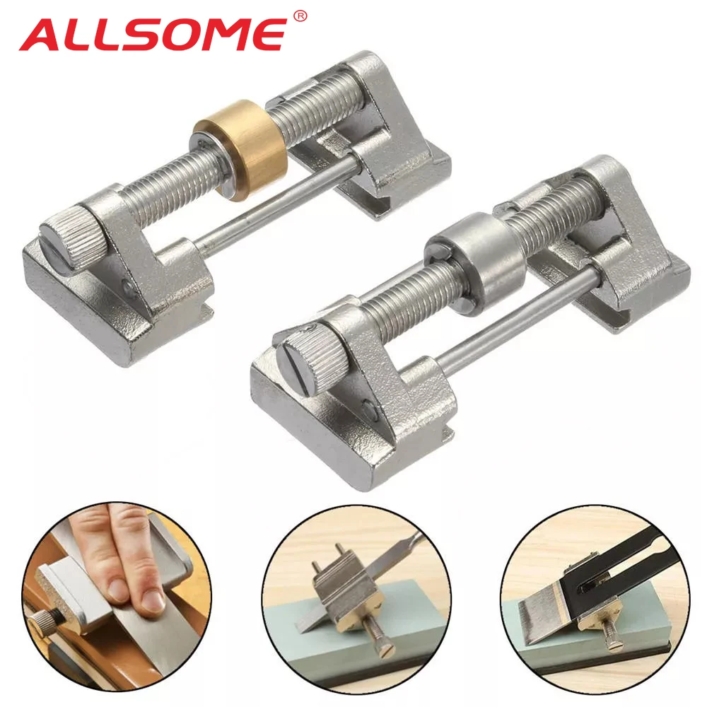  ALLSOME Honing Guide Roller Knife Sharpener Clamping 8-80mm for Wood Chisel Plane Graver Edge Sharp