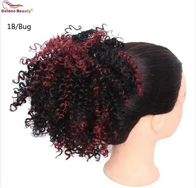 6inch Synthetic Curly Chignon With Two Plastic Combs Easy