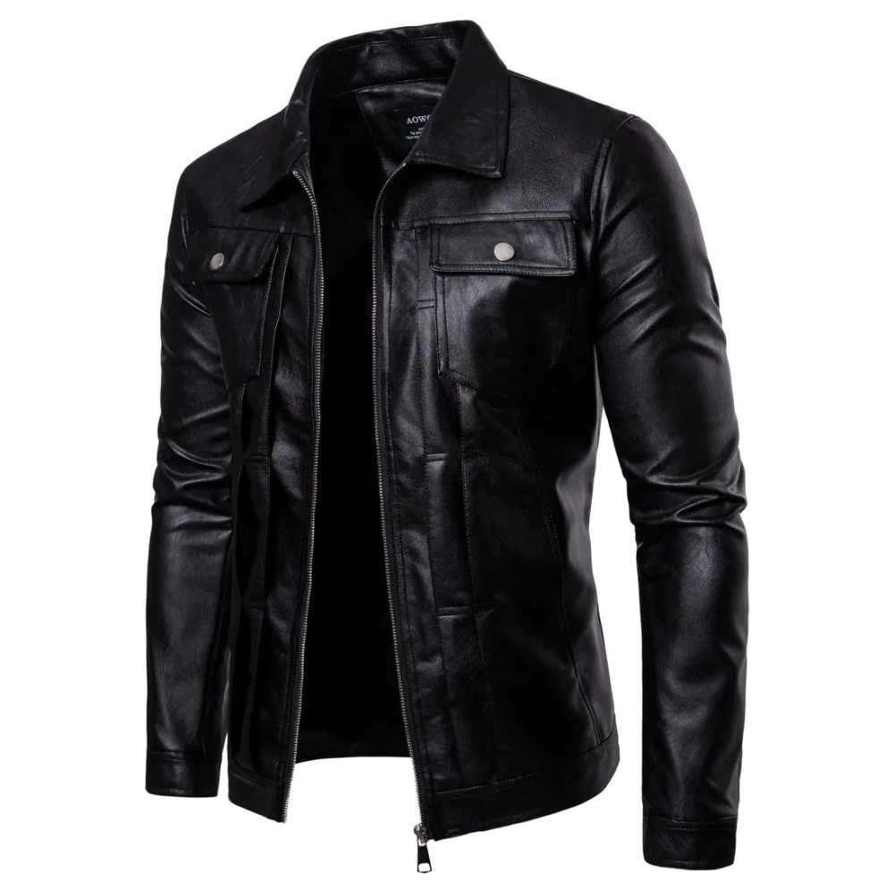 Новое поступление брендовая мотоциклетная кожаная куртка Мужские кожаные куртки Jaqueta De Couro Masculina мужские кожаные куртки Прямая поставка