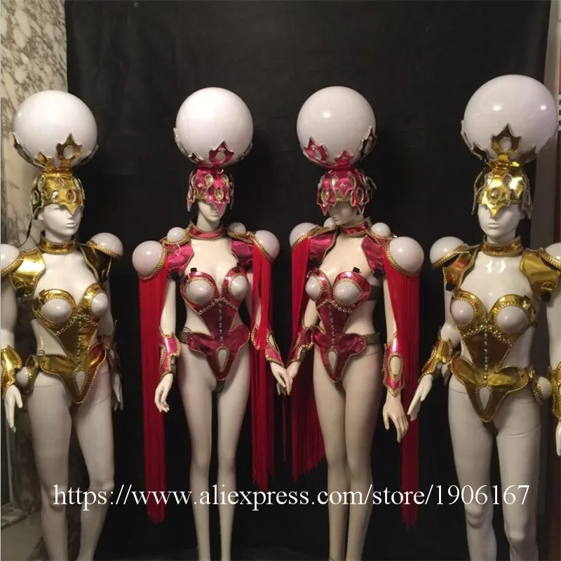 Led luminous colorful ballroom costume party dress1