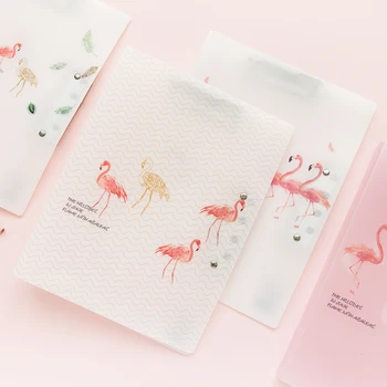 

1PCS Simple and Small Fresh Folder Waterproof PP Folder Portable Student File Test Paper Storage Folder