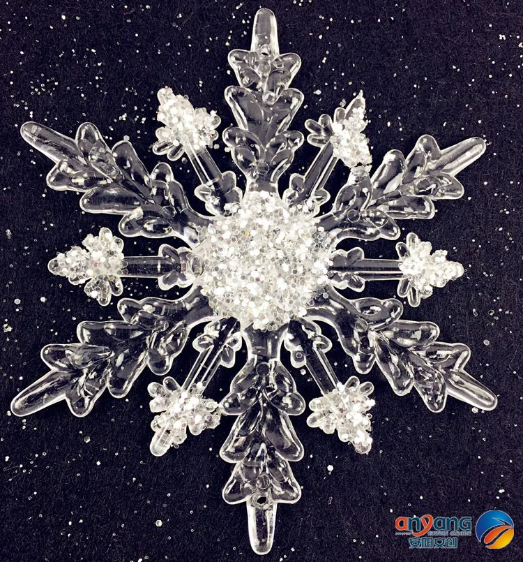 

Christmas ornaments window decoration layout snow and ice effect scene 11CM acrylic diamond effect