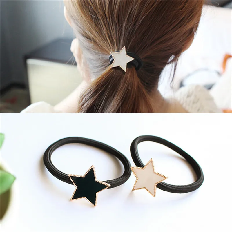 

Women Simple Star Hair Rope Elastic Hair Band Girls Headwear Ponytail Holder Scrunchy Headbands Trendy Hair Accessories