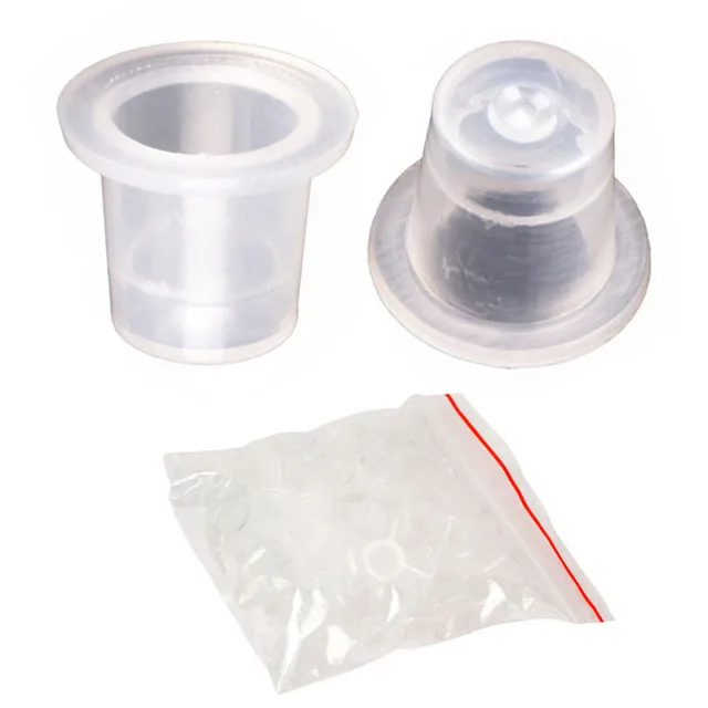 100Pcs 17x11mm Plastic Tattoo Ink Cups Tattoo Makeup Eyebrow Makeup Pigment Container Caps Disposable Accessories 100Pcs 17x11mm Plastic Tattoo Ink Cups Tattoo Makeup Eyebrow Makeup Pigment Container Caps Disposable Accessories