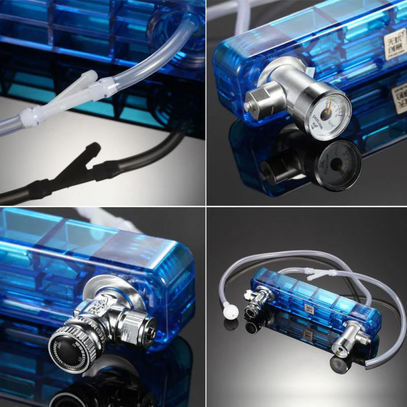 Diy Co2 диффузор D501 комплект саженный Аквариум Co2 диффузор игольчатый клапан манометр генератор синий