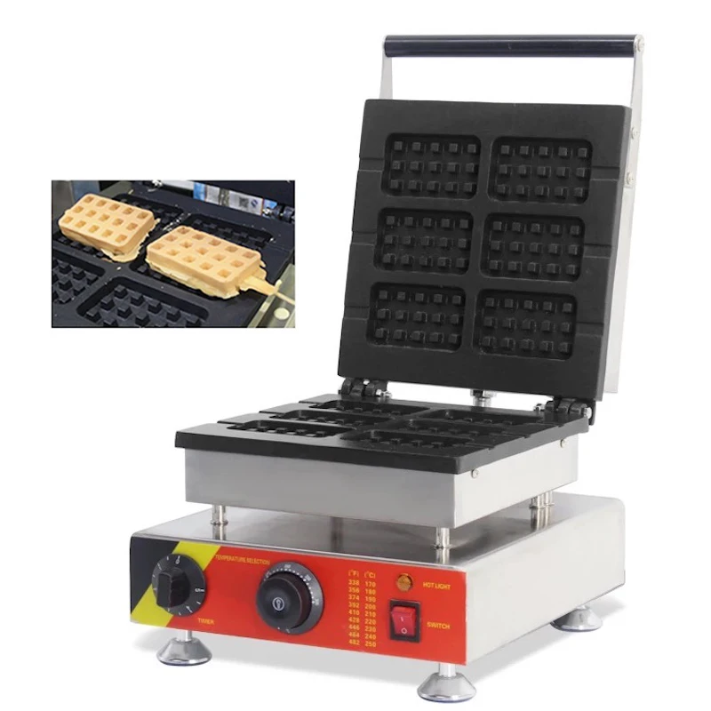 

Rectangle Waffle maker shapes; Stick Waffle machine custom;CommercialBelgian Waffles on a Stick Waffle Maker Iron Machine Baker