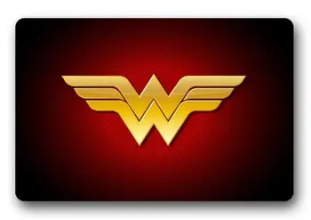 

Custom Wonder Woman Logo Doormat Pad Wonder Woman Mats Cartoon Carpets DC Comics Rugs Bathroom Christmas Bedroom Decor #D-173#