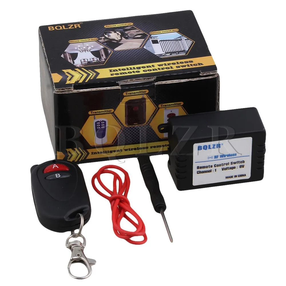 

433MHZ 6V 10A 1CH BQLZR 30-50M Remote Control Transmitter Switch Inching Code