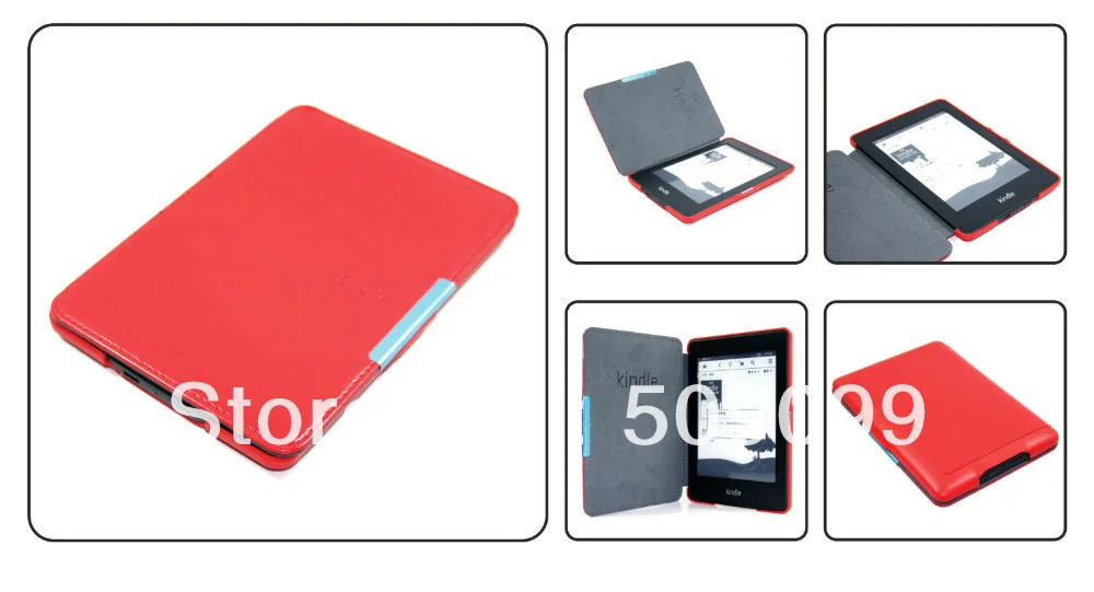Магнитная застежка тонкий смарт книга кожаный чехол с Разноцветные для 6 дюймов Kindle Paperwhite 1/2 gen200pcs/lot