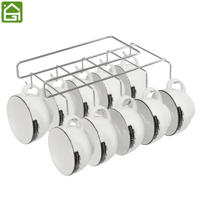 iron cup hanging holder under cupboard shelf coffee cup hooks