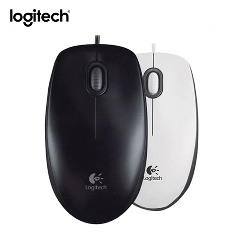 Logitech M100r Comfortable Wired Computer Mouse Universal Rechargeable