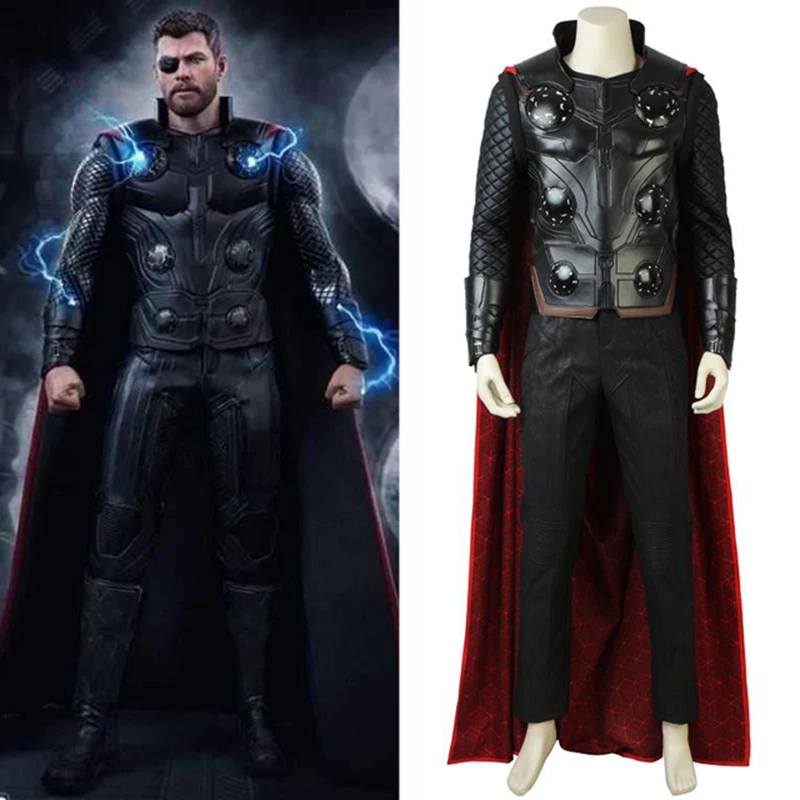 

The Avengers Infinity War Cosplay Thor Cosplay Costume Jacket Pants Props Superhero Adult Men Halloween Accessories Custom Made