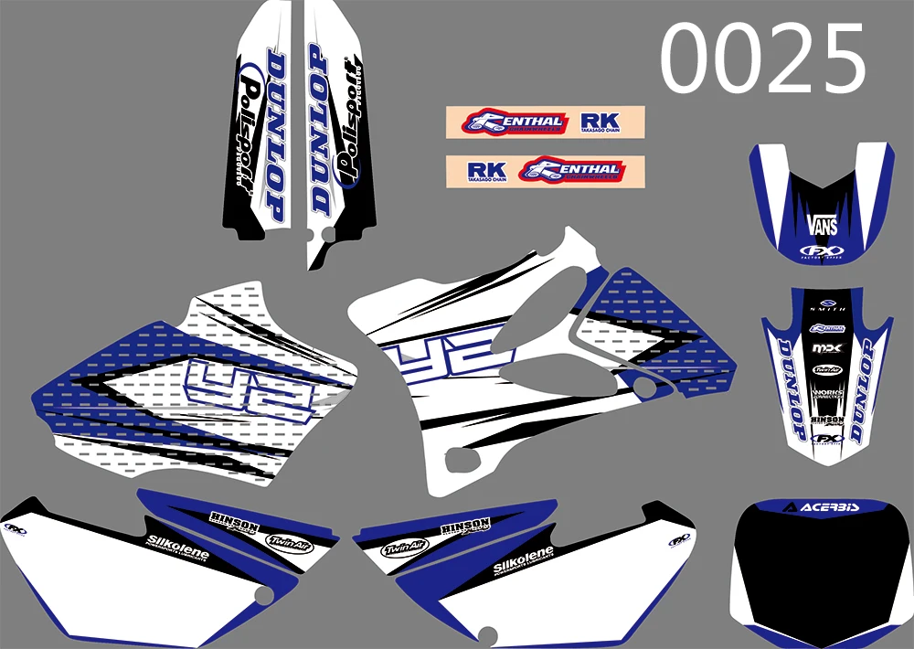

5 Styles Motorcycle Graphic Dirt Bike Sticker kit TEAM GRAPHICS BACKGROUNDS DECALS STICKERS FOR YAMAHA YZ85 2002-2012