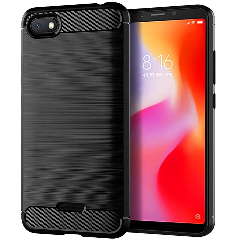 Силиконовый чехол для телефона Xiaomi redmi 6A 6 Pro мягкая задняя крышка из углеродного волокна бампер xaomi xiomi redmi 6 redmi 6a redmi 6pro 6pro