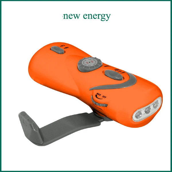 

[Seven Neon]40pcs Patent Crank Dynamo Solar Flashlight /Mobilephone Charger/radio/bright camping light tourch