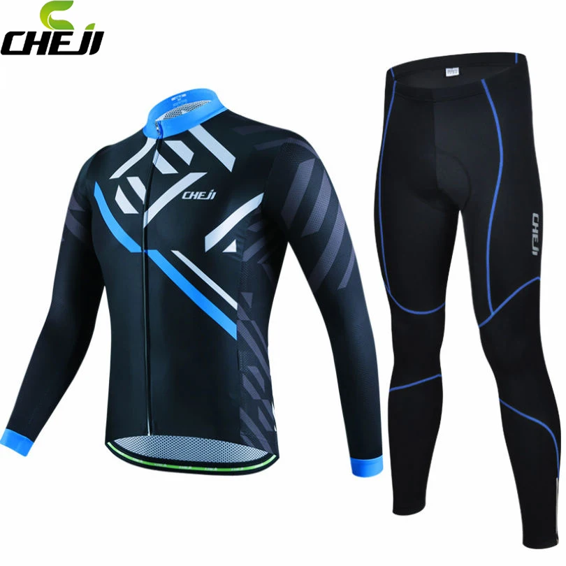 2018 Comfortable Ropa Ciclismo Men's Outdoor Cycling Jersey Set Long Sleeve Tops Pad Pants Trousers Size | Спорт и развлечения