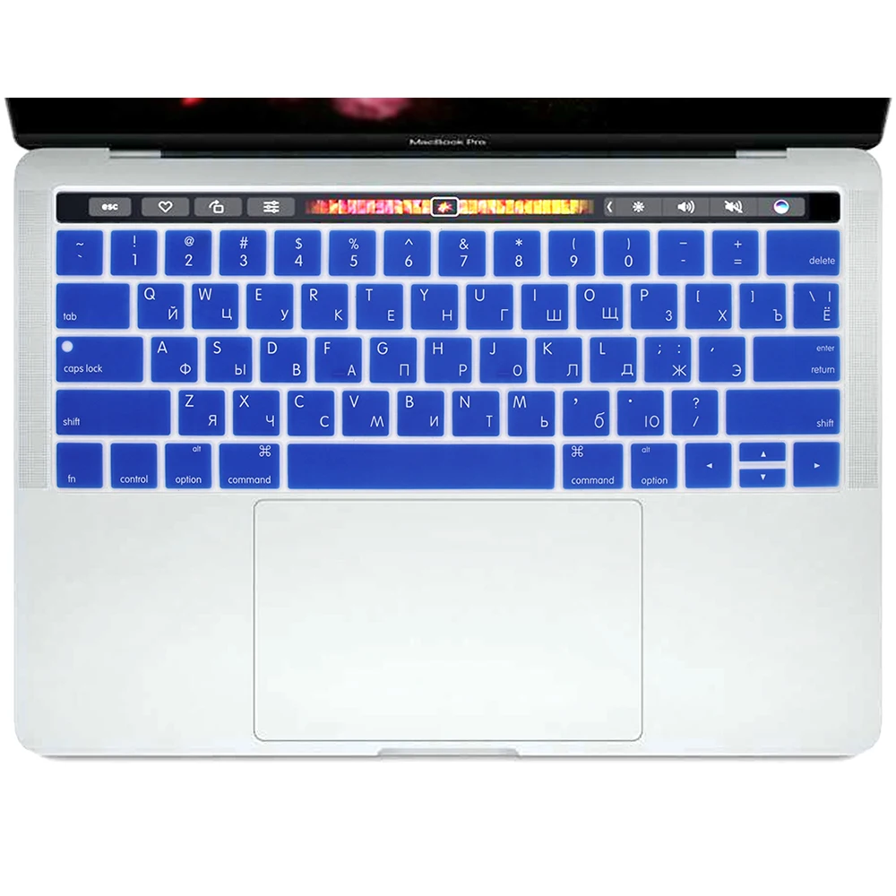 Силиконовая клавиатура для MacBook Pro 13 15 retina с сенсорной панелью A1989 A1990 и A1706 A1707