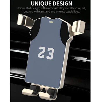 

Car Qi Wireless Charger Jerseys Design For Iphone X 10 8 Plus 5V/2A Fast Charging 360 Rotation Car Holder For Samsung S8 S9