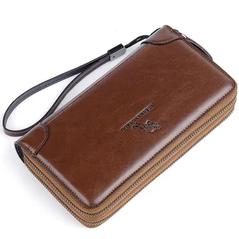 

Men'S Handbags Business Male Purse High Quality Leather Men'S Clutch Bags Luxury Brands Long Wallet Card Money Holder Cion Bags