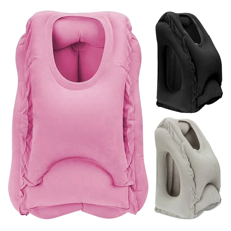 

2018 Travel Pillow Practical Neck Pillow Solid Multifunctional Inflatable Air Folding Pillows For Sleeping Rest Cervical Spine