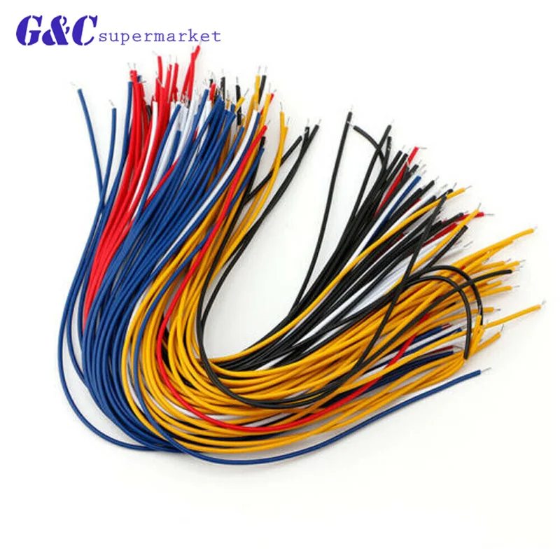 

100pcs/lot Pcb Solder Cable Tin-Plated Breadboard Jumper Cable Wire 20Cm For Arduino Two Ends PVC Wire Electronic