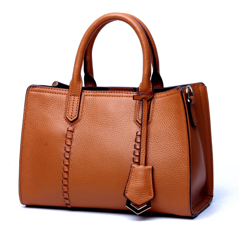 

Women Genuine Leather Handbags Designer Fashion Shoulder Messenger Bag Women Bag Top-Handle Bags Elegant Tote High Quality