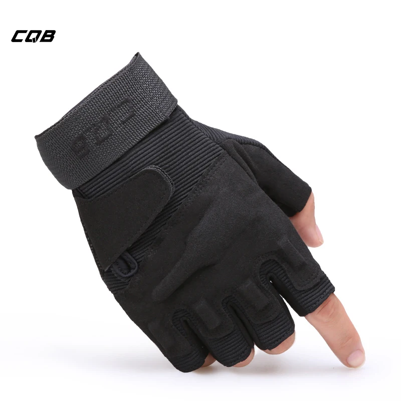 CQB Носить нескользящей Перчатки Тактические Половины пальцев Боевые