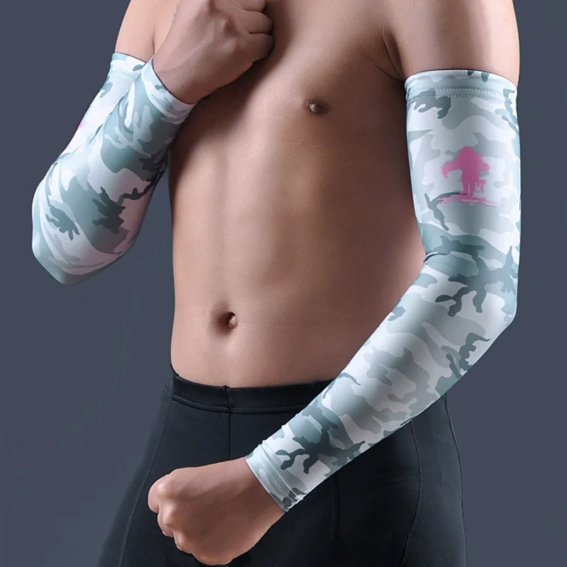 Cycling Arm Sleeve Sunscreen Breathable UV Sports Sleeves Camo Bike Arm