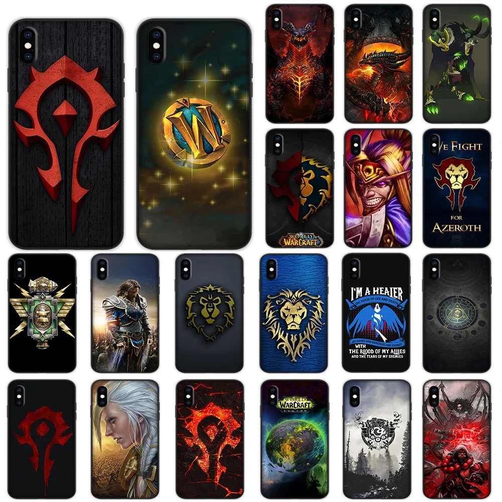 

World of Warcraft Soft Case for iPhone XS Max XR X 7 8 6 6S Plus 5 5S SE Cover