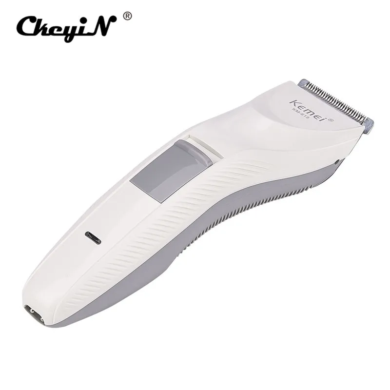 

220~240V kemei Rechargeable Hair Trimmer Professional Hair Clipper Stainless Steel Blade Hair Cutting Beard Electric Razor Men