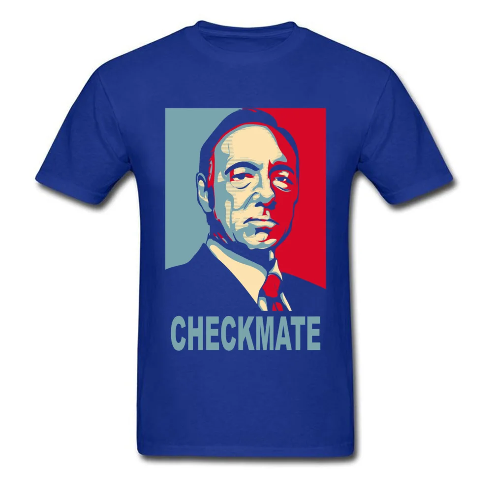 House of Checkmate Men Brand New Simple Style Tops Tees Crew Neck Father Day Pure Cotton T-shirts Group Short Sleeve T-Shirt House of Checkmate blue