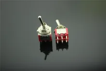 DIY HIFI Power Switch Mini Switch Toggle Switch 6pins ON-ON 2A 250VAC/ 5A 120VAC 5Pieces Free Shipping