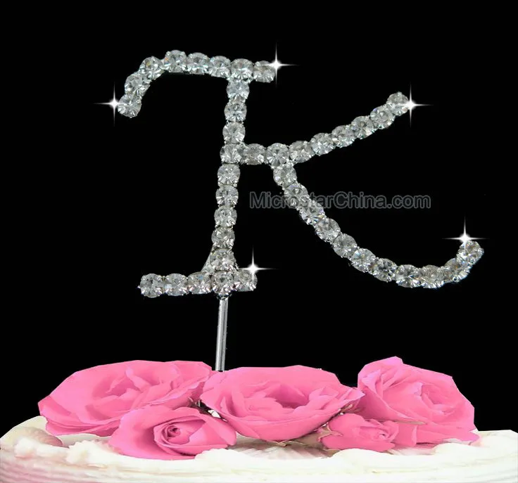 -K-Cake-Topper-Wedding-Cakes-Topper-K-Letter-Crystal-Rhinestone-Monogram-Personalized-acrylic-Anniversary-Decoration