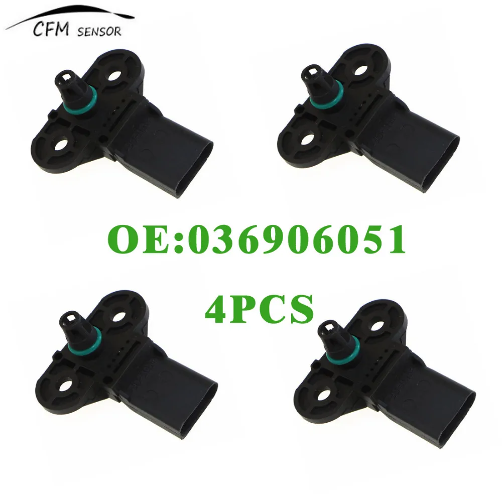 4pcs New Brand 036906051 MAP Intake Pressure Sensor For 93 05 VW Golf 