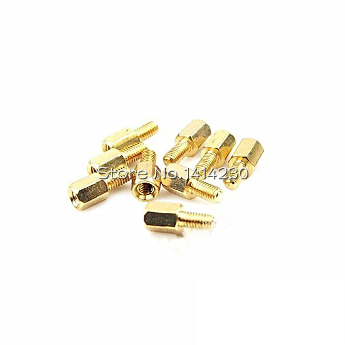 

20Pcs 6+6 Copper Pillars M3 6MM Height Brass Standoff M3*6+6 mm