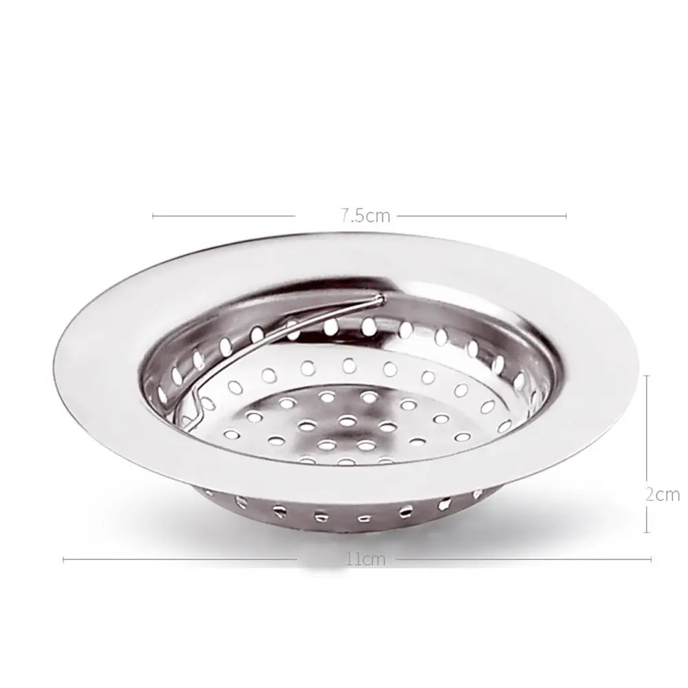 Stainless steel kitchen sink strainer waste plug drain stopper filter basket