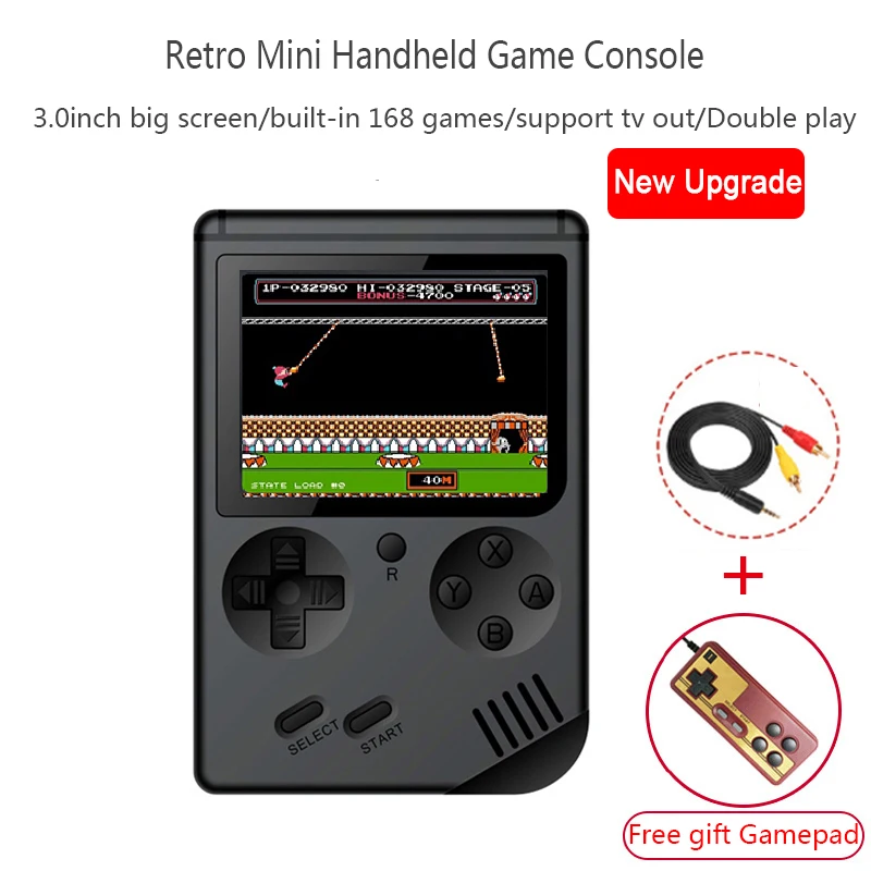 RS 6A Ретро портативная мини игровая консоль 8 Bit 3 0 дюймов цветной экран детский